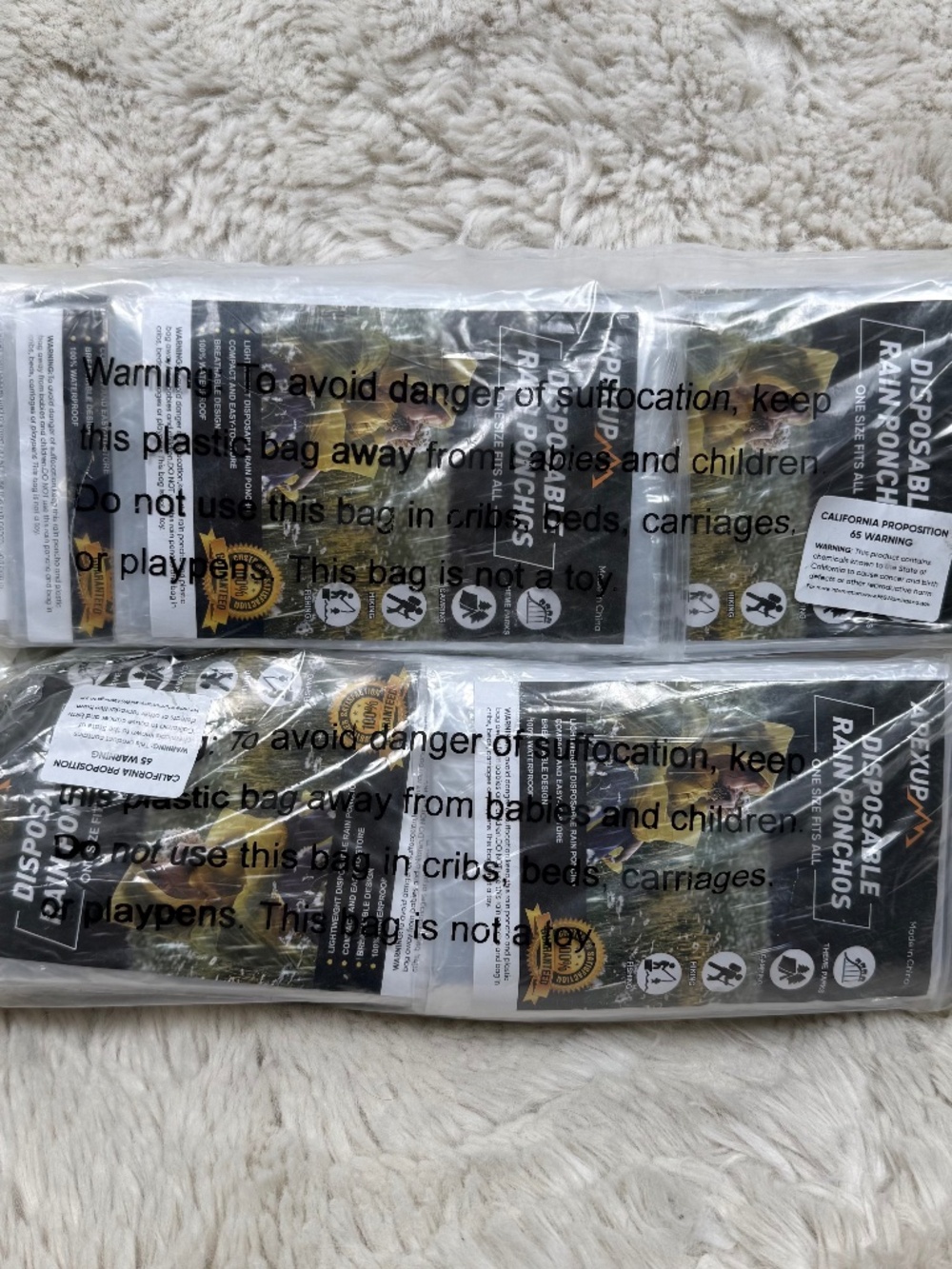 APEXUP Disposable Rain Ponchos for Adults 2x10 Pack Camping Hiking Traveling